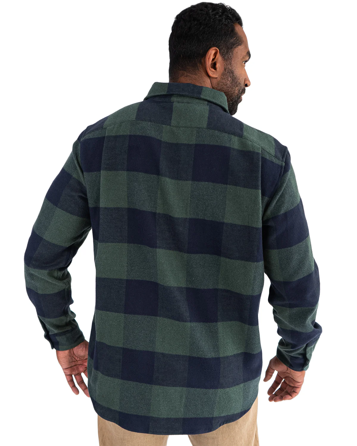 Relaxed Flannel, Giant Gingham in Navy - Image 5