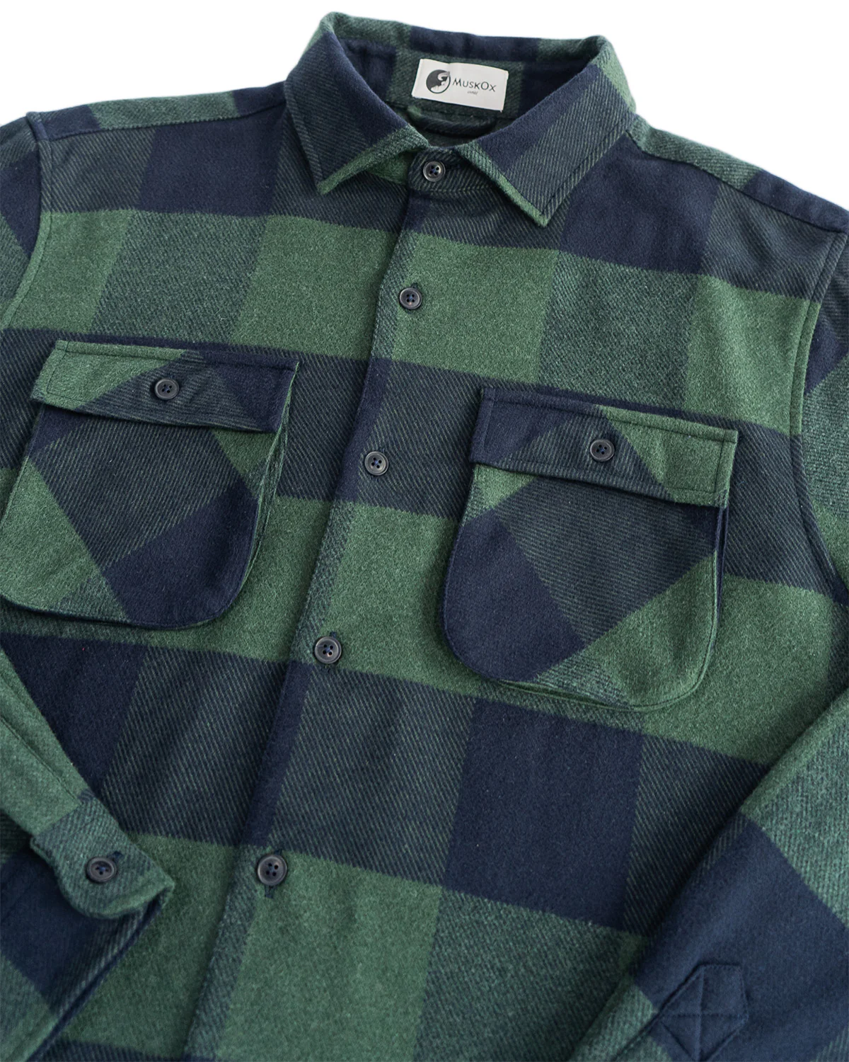 Relaxed Flannel, Giant Gingham in Navy - Image 6