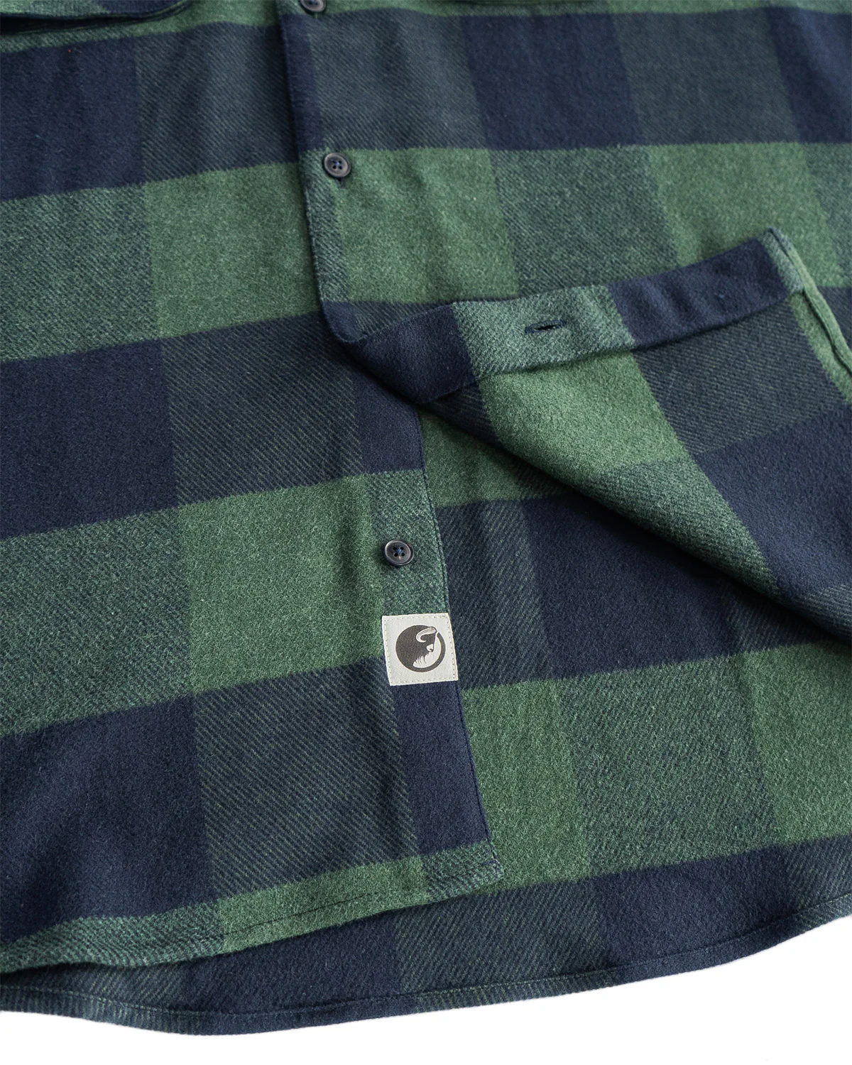 Relaxed Flannel, Giant Gingham in Navy - Image 7