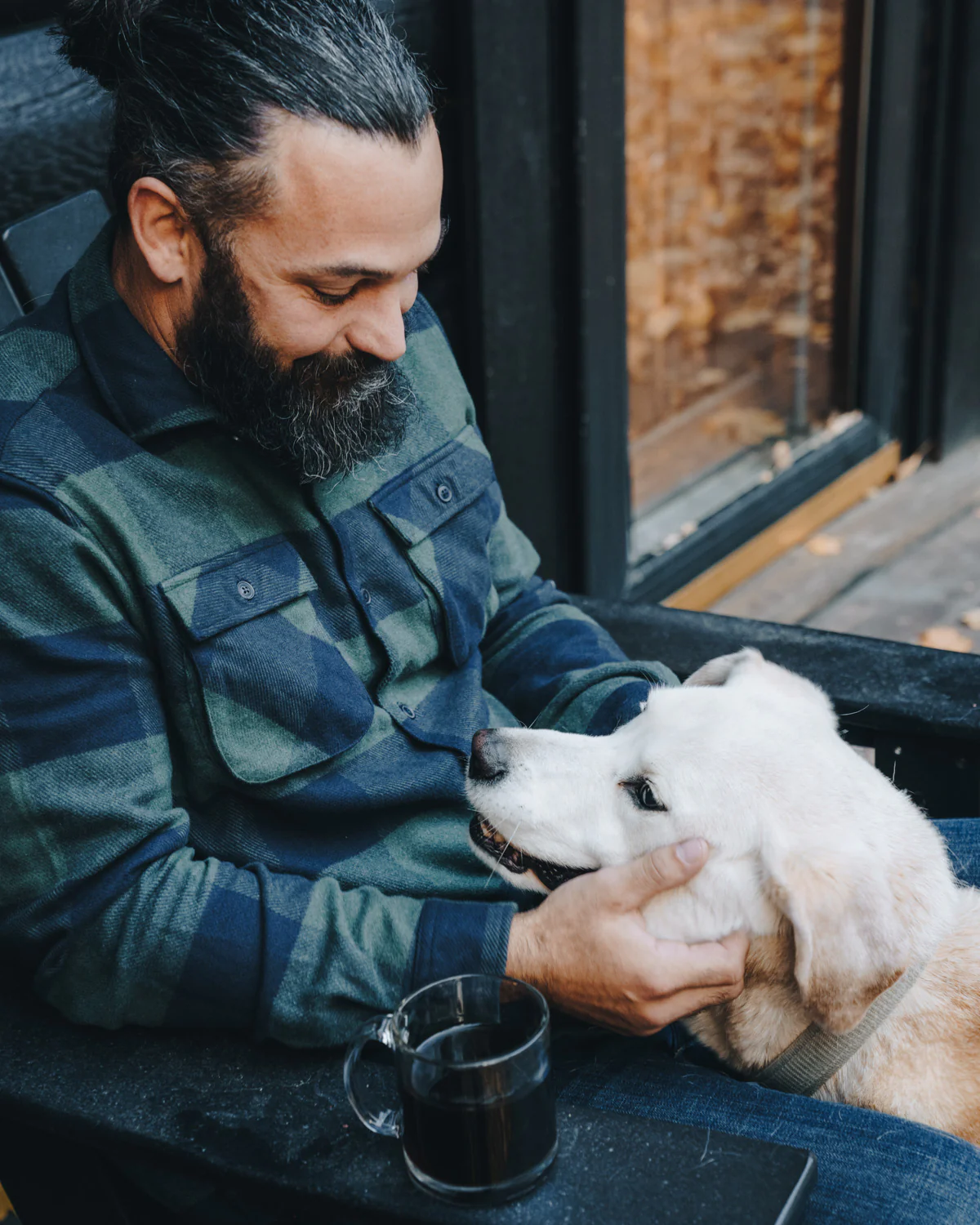 Relaxed Flannel, Giant Gingham in Navy - Image 8