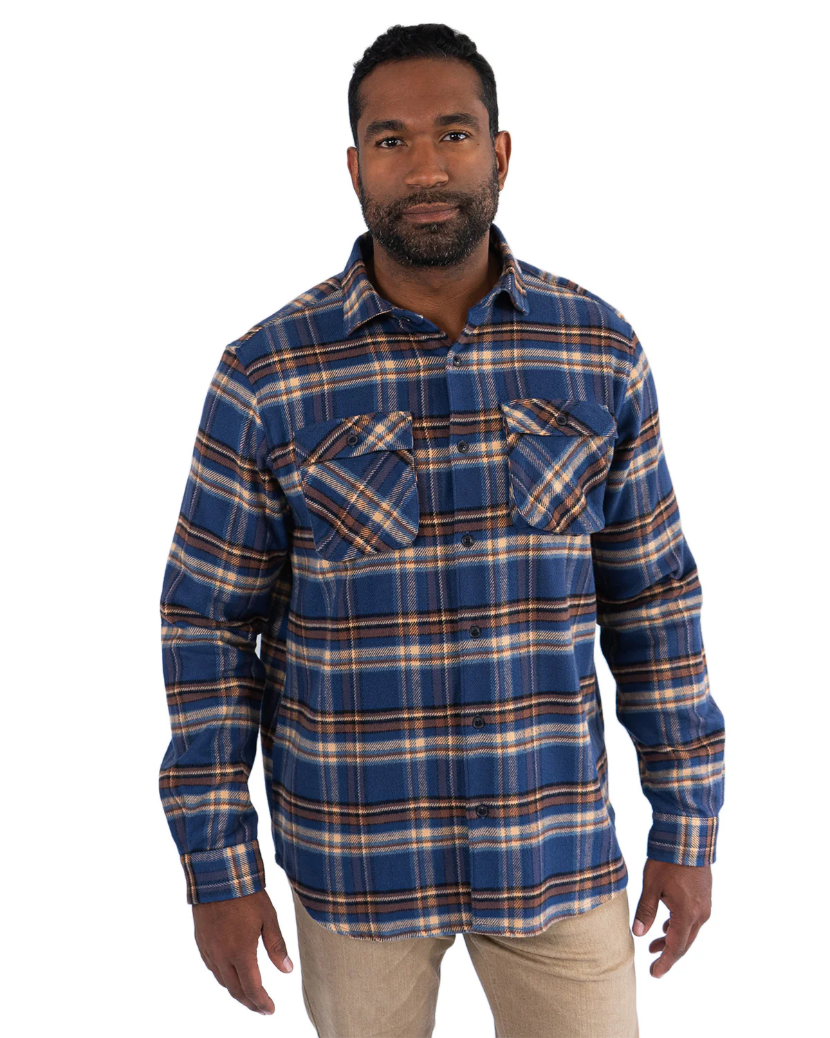 Relaxed Flannel, Pecan Plaid - Image 3