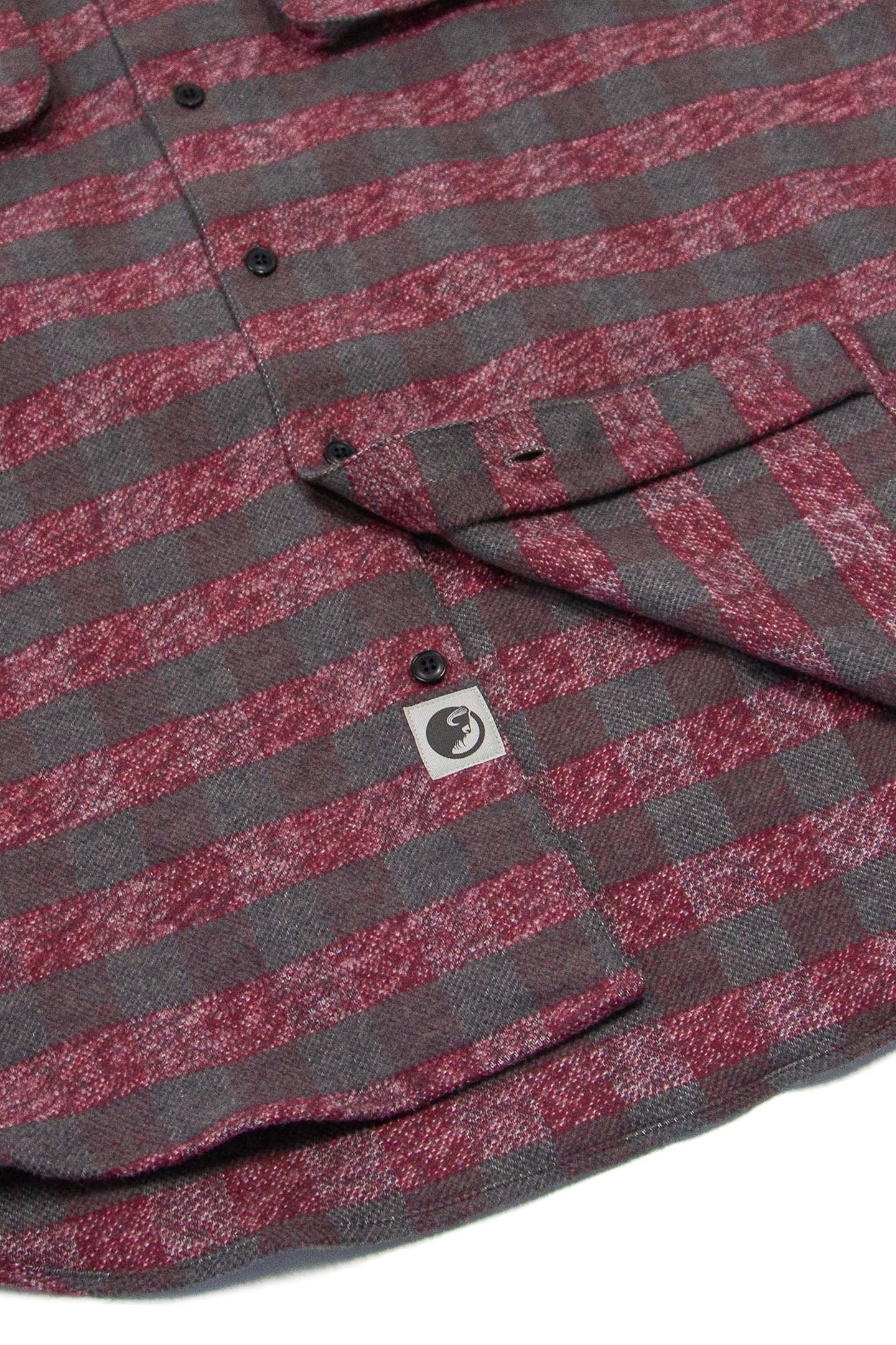 Relaxed Flannel, Burgundy - Image 11