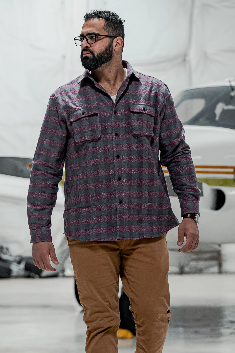 Relaxed Flannel, Burgundy - Image 14