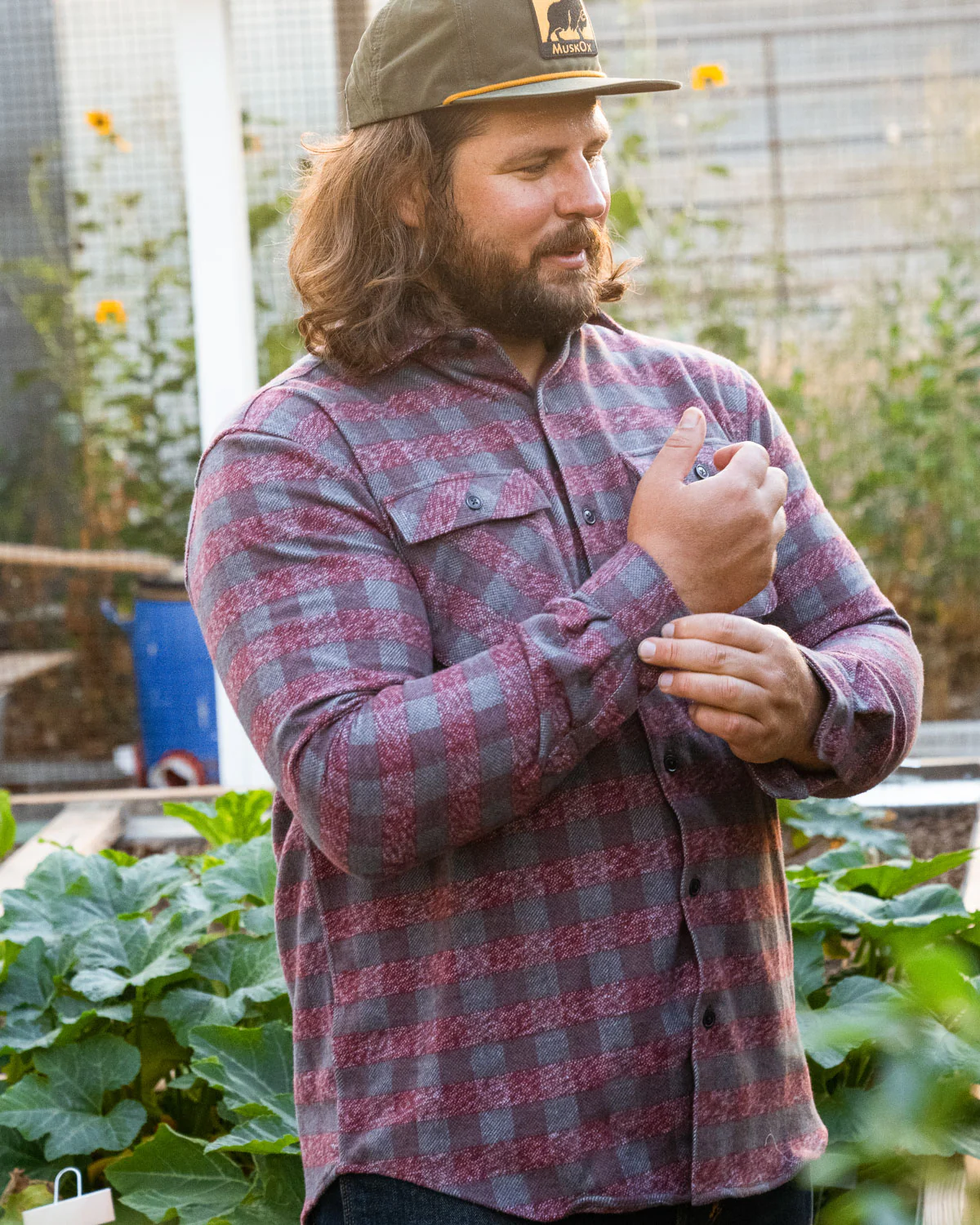 Relaxed Flannel, Burgundy - Image 8
