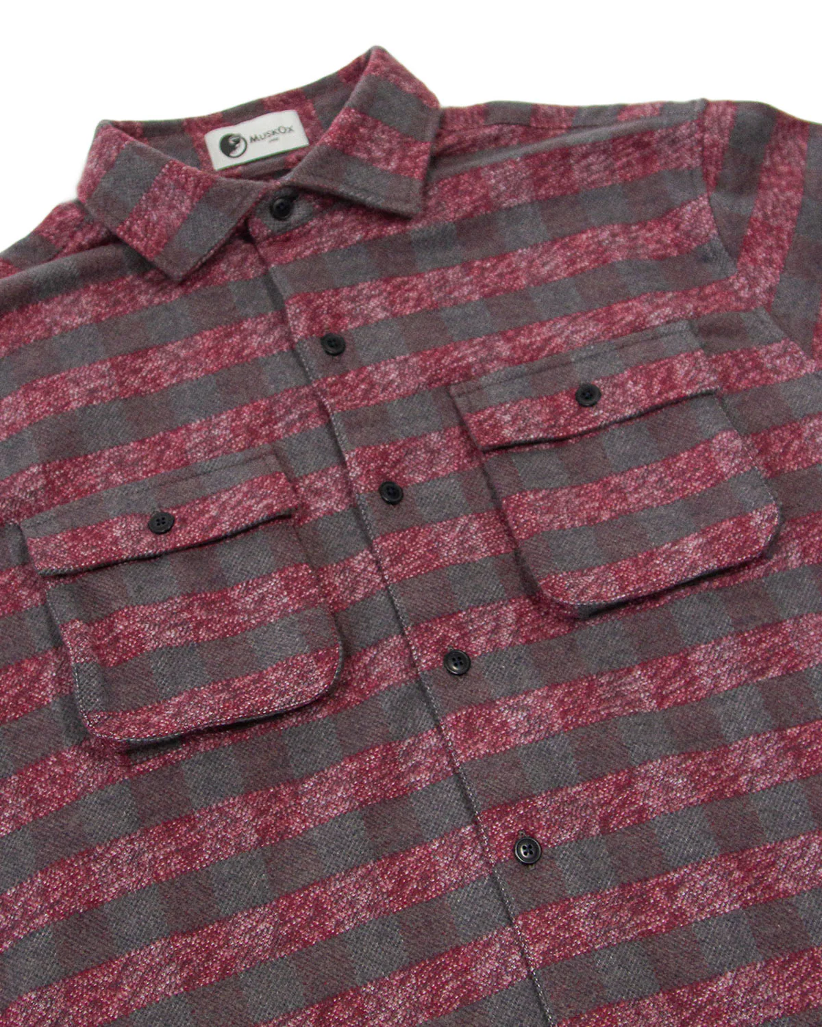 Relaxed Flannel, Burgundy - Image 9