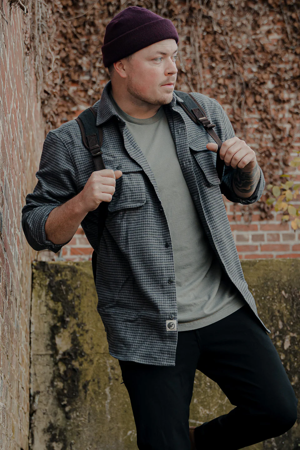 Relaxed Flannel, Charcoal - Image 19
