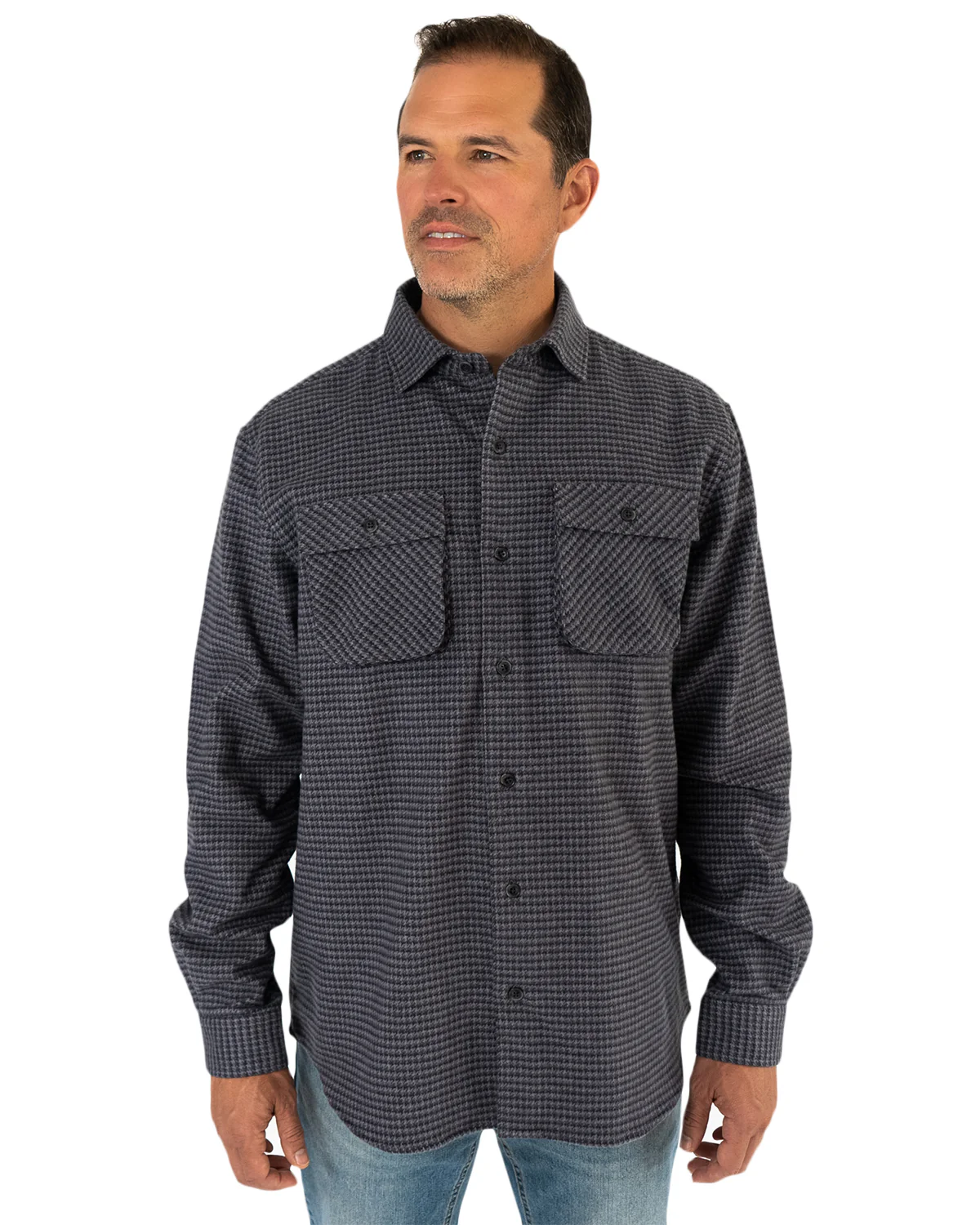 Relaxed Flannel, Charcoal - Image 3
