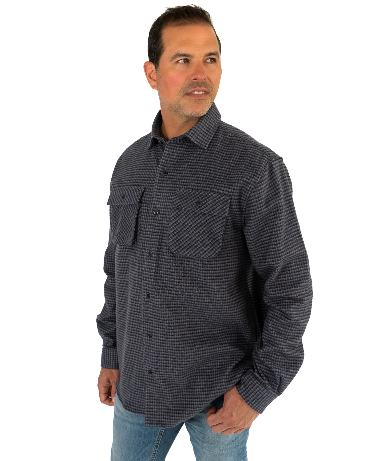 Relaxed Flannel, Charcoal - Image 4