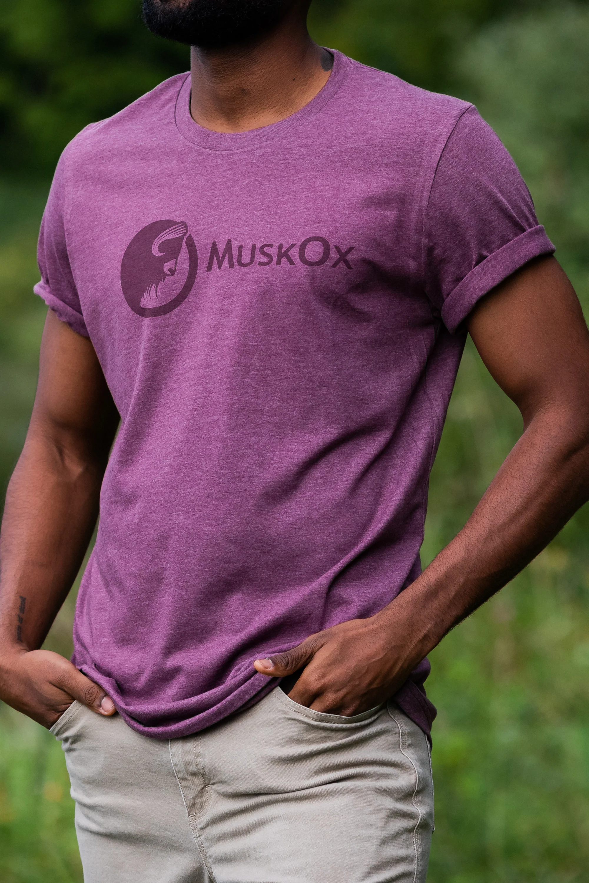Maroon MuskOx Logo Tee - Image 4